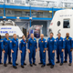 The commercial space flight crew. From left to right: Sunita Williams, Josh Cassada, Eric Boe, Nicole Mann, Christopher Ferguson, Douglas Hurley, Robert Behnken, Michael Hopkins and Victor Glover.